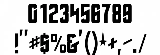 Stardate 81316 Font OTHER CHARS