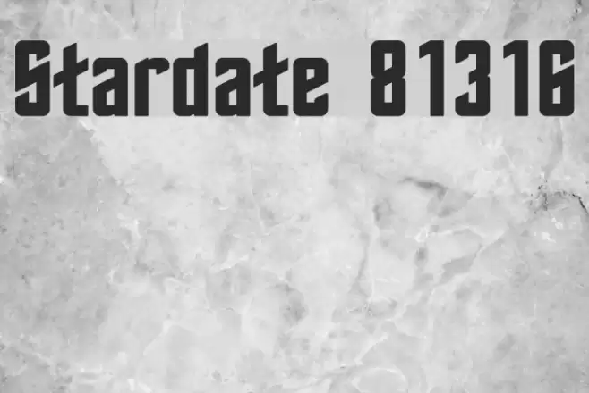 Stardate 81316 Font examples