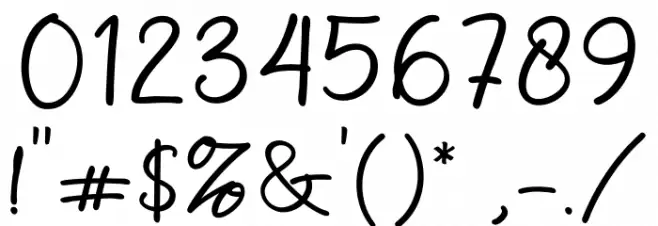 Stardelle Free Regular Шрифта ДРУГИЕ символов