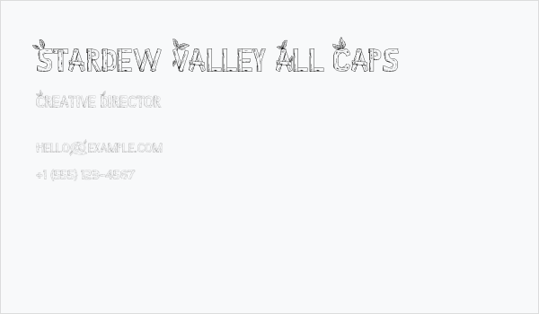 Stardew Valley All Caps Business Card
