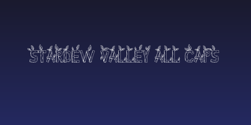 Stardew Valley All Caps Social Header