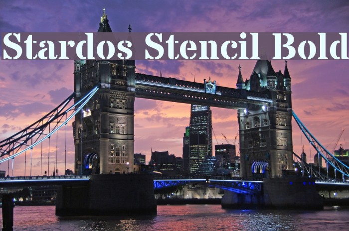 Stardos Stencil Bold Font examples
