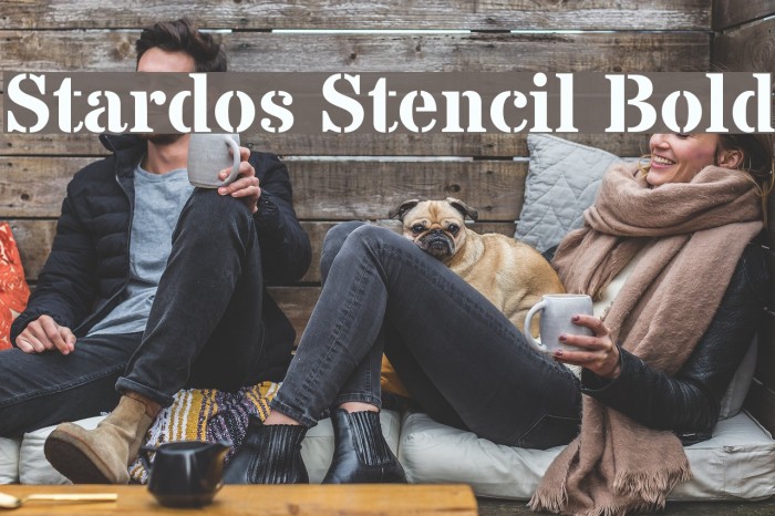 Stardos Stencil Bold Font examples