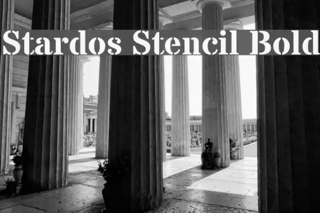 Stardos Stencil Bold Font examples
