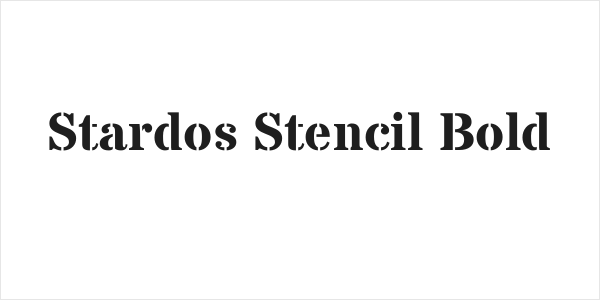 Stardos Stencil Bold Logo