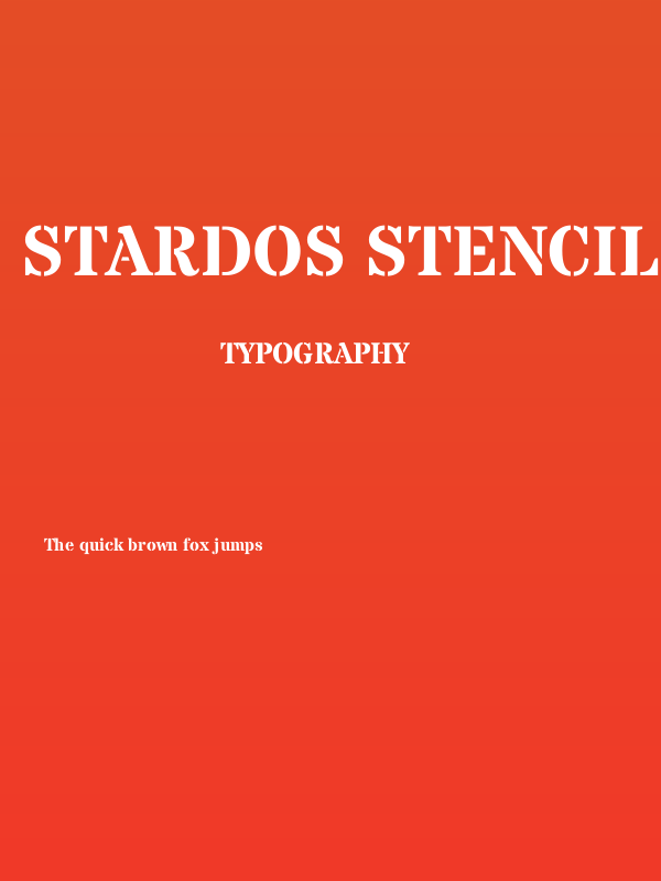 Stardos Stencil Bold Poster