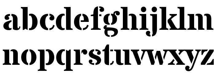 Stardos Stencil Bold Font LOWERCASE