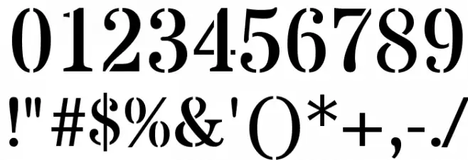 Stardos Stencil Regular Font OTHER CHARS