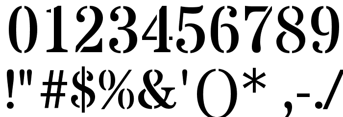 Stardos Stencil Regular Font OTHER CHARS