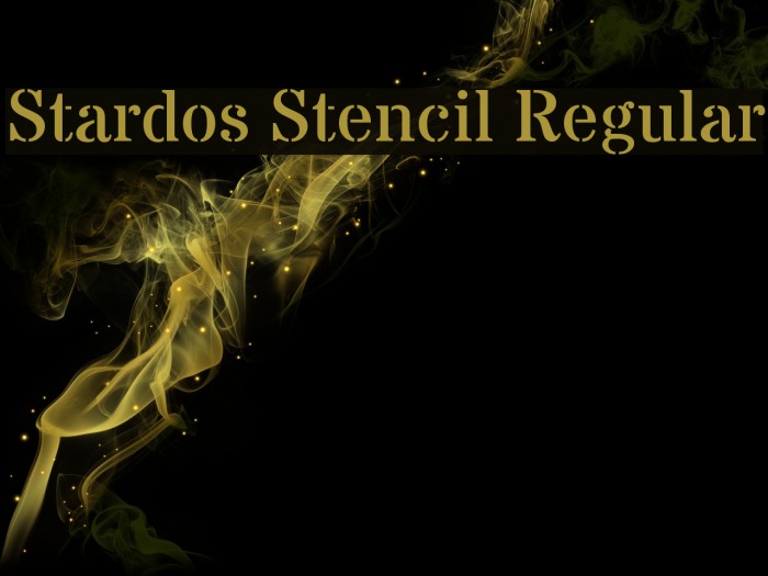 Stardos Stencil Regular Font examples