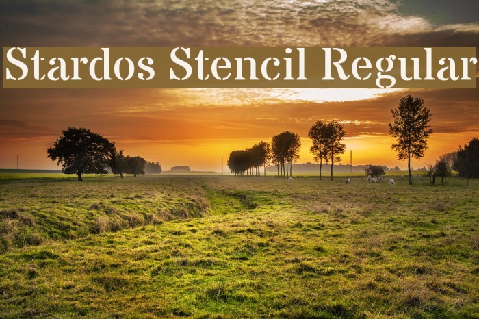 Stardos Stencil Regular Font examples