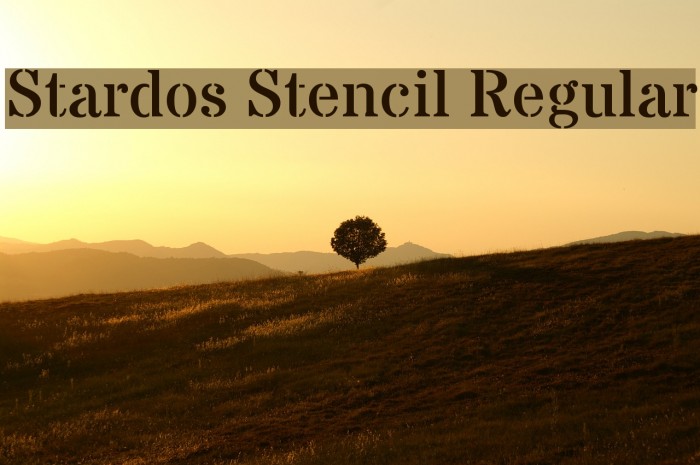 Stardos Stencil Regular Font examples