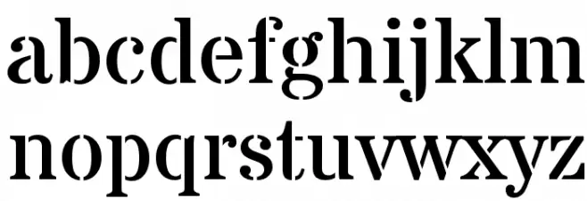 Stardos Stencil Regular Font Litere mici