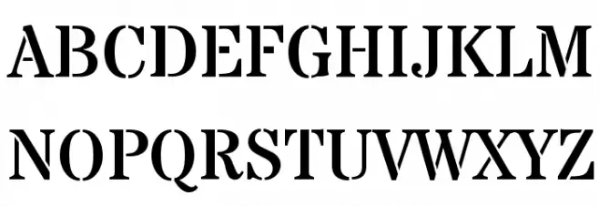 Stardos Stencil Regular Font Litere mari