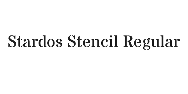Stardos Stencil Regular Logo