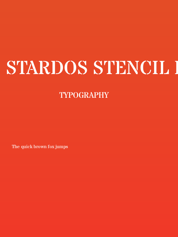 Stardos Stencil Regular Poster