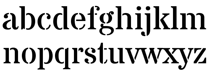 Stardos Stencil Regular Font LOWERCASE