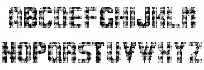 Stardots Schriftart Groß