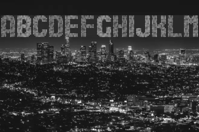 Stardots Font examples