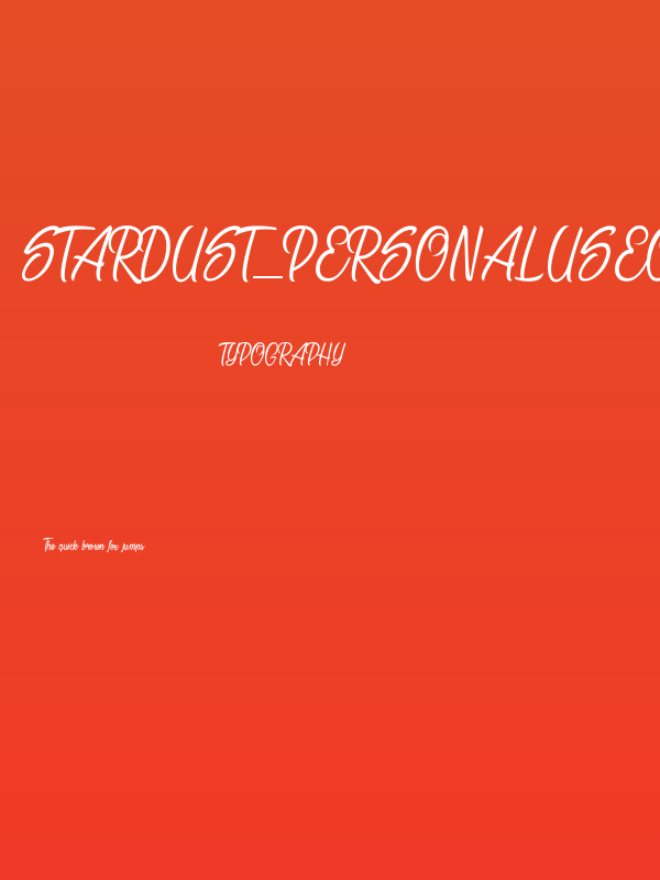 Stardust_PersonalUseOnly Poster