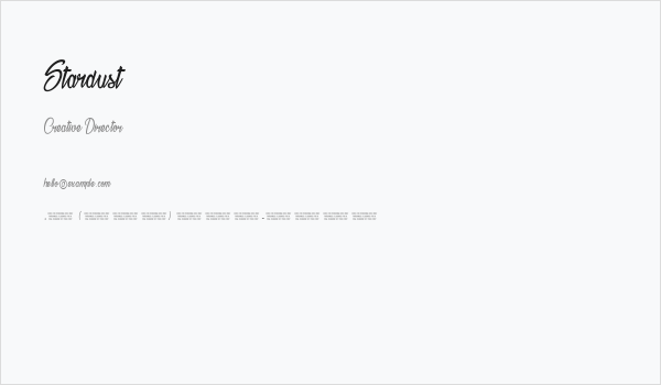 Stardust Business Card