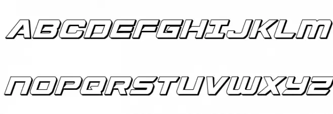 Starduster 3D Italic 字体 大写