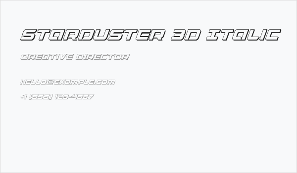 Starduster 3D Italic Business Card
