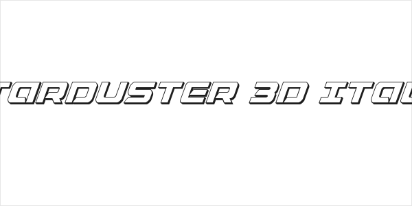 Starduster 3D Italic Logo