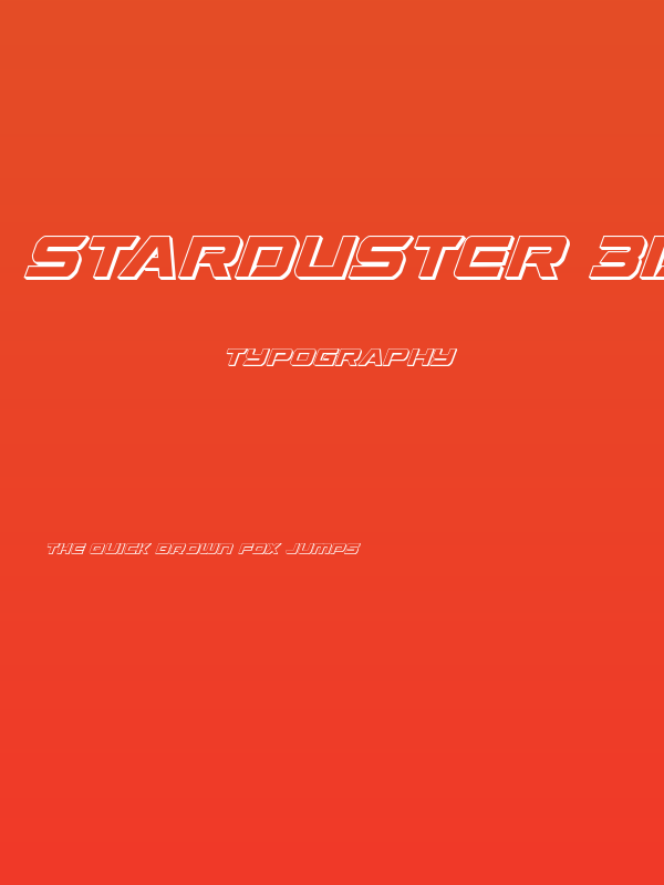 Starduster 3D Italic Poster