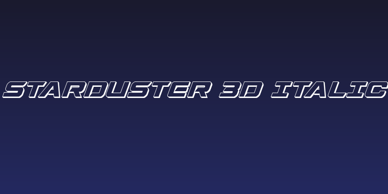 Starduster 3D Italic Social Header