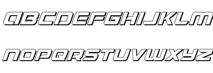 Starduster 3D Italic Font LOWERCASE