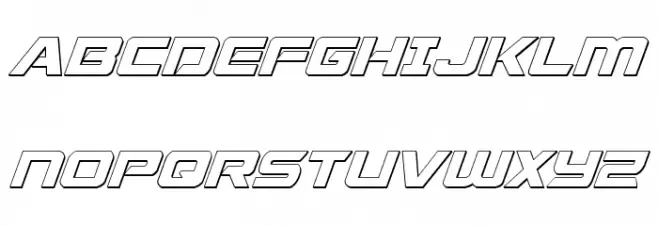 Starduster 3D Italic Fonte MAIÚSCULAS