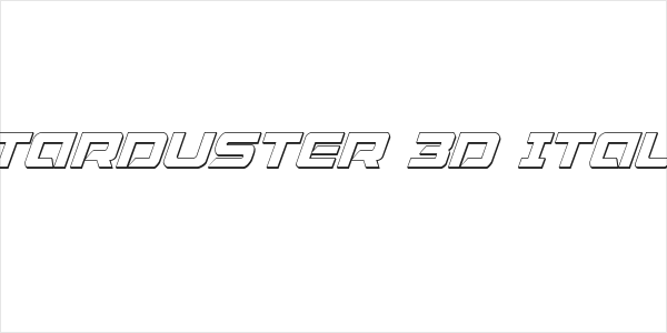 Starduster 3D Italic Logo