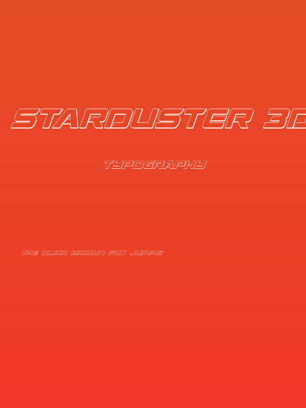 Starduster 3D Italic Poster