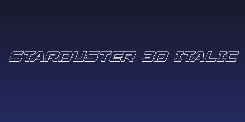 Starduster 3D Italic Social Header