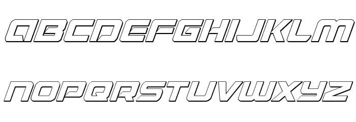 Starduster 3D Italic Font LOWERCASE