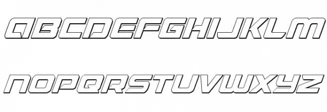 Starduster 3D Italic फ़ॉन्ट लोअरकेस