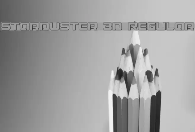 Starduster 3D Regular Font examples