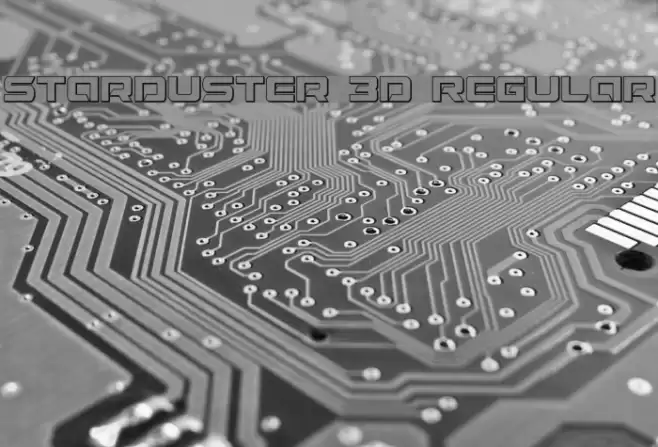 Starduster 3D Regular Font examples