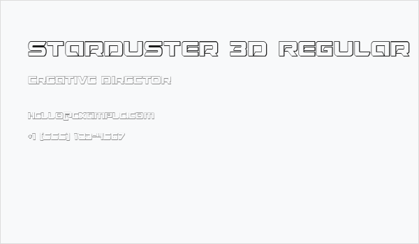 Starduster 3D Regular Business Card