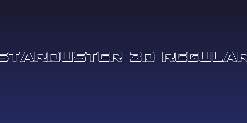 Starduster 3D Regular Social Header