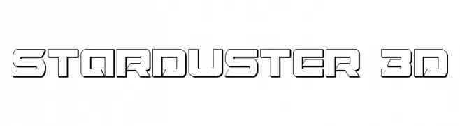 Starduster 3D  Frei Schriftart Herunterladen