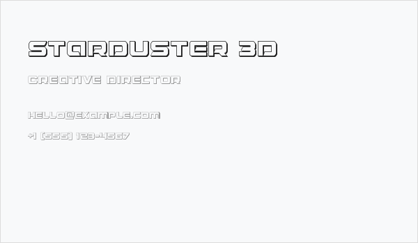 Starduster 3D Business Card