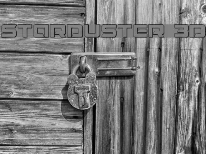 Starduster 3D Font examples