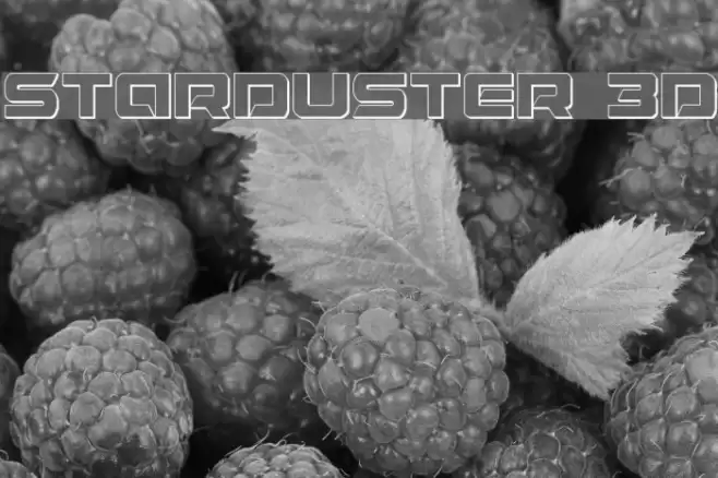 Starduster 3D Font examples