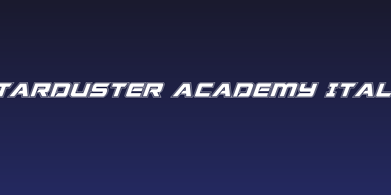 Starduster Academy Italic Social Header