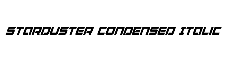 Starduster Condensed Italic Font