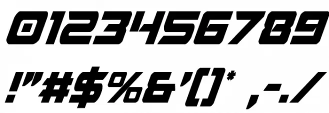 Starduster Condensed Italic Font OTHER CHARS