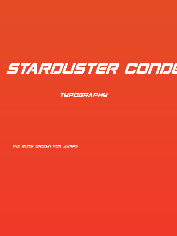 Starduster Condensed Italic Poster
