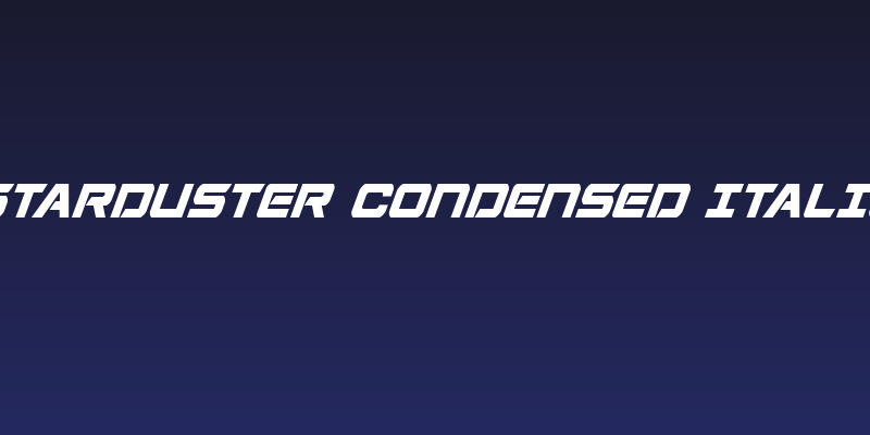Starduster Condensed Italic Social Header